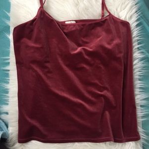 J.jill (dark) Red Velvet Cami/Tank Top